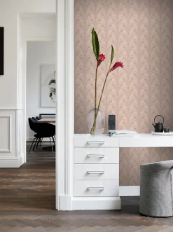 Origin Wallcoverings papier peint art déco rose terracotta - 50 x 900 cm - 347968