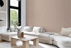 Origin Wallcoverings papier peint art déco rose terracotta - 50 x 900 cm - 347968