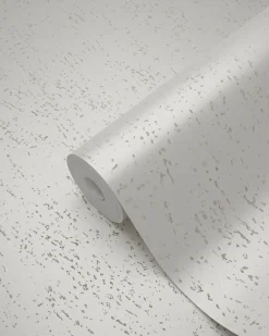 Origin Wallcoverings papier peint plaque métallique vieillie, altérée et touchée par les intempéries blanc crème - 53 cm x 10.05 m