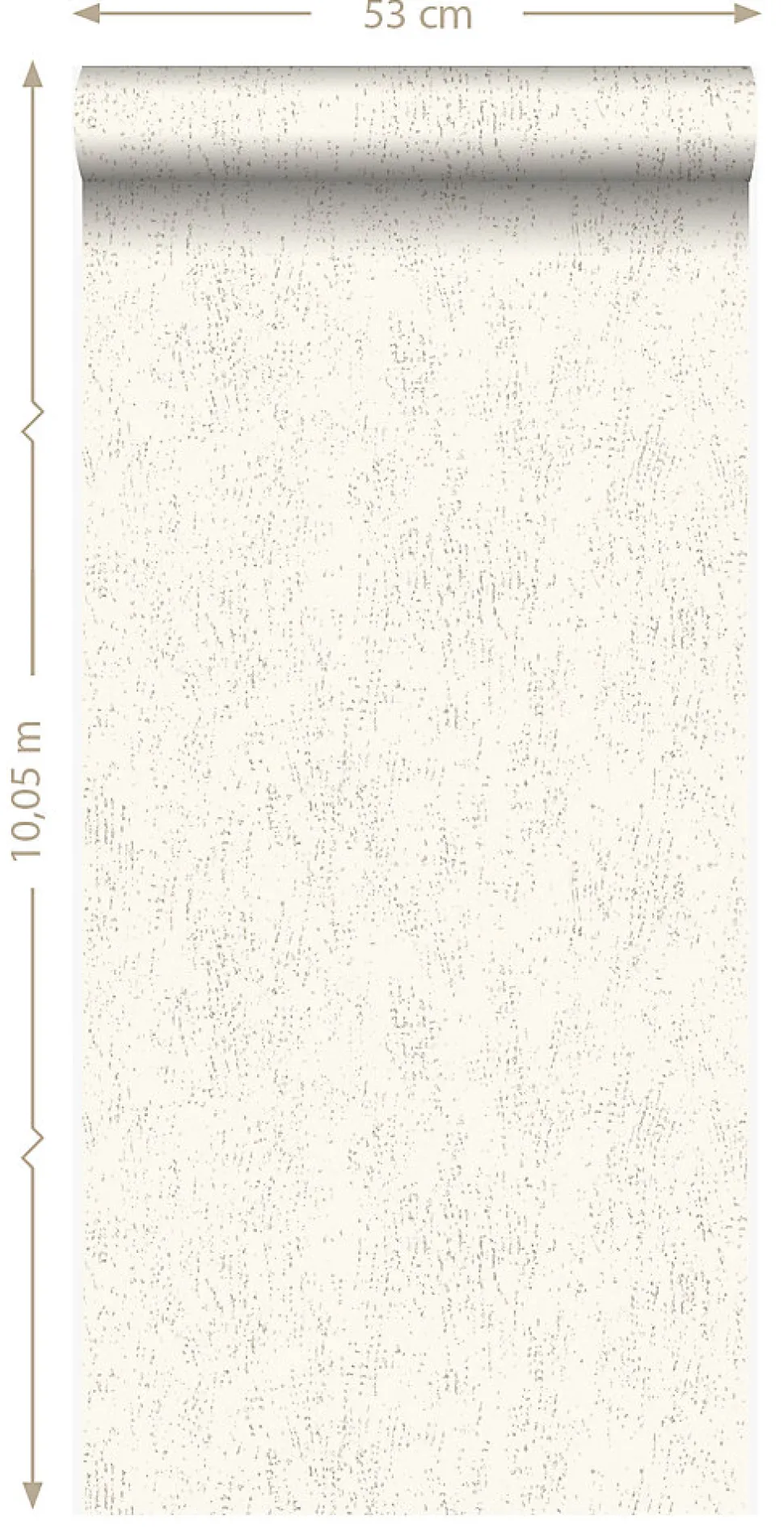 Origin Wallcoverings papier peint plaque métallique vieillie, altérée et touchée par les intempéries blanc crème - 53 cm x 10.05 m