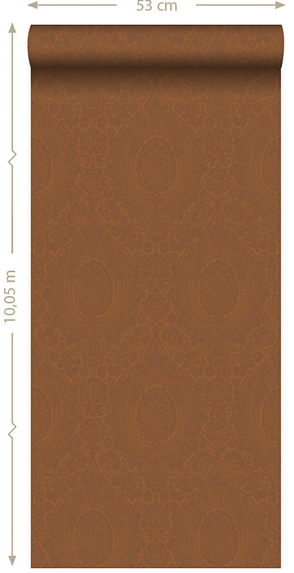 Origin Wallcoverings papier peint ornement jaune safran - 53 cm x 10.05 m - 345430