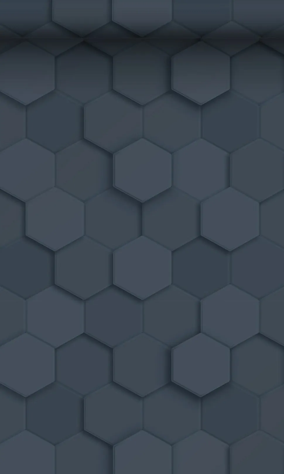 Origin Wallcoverings papier peint hexagone 3d bleu foncé - 53 cm x 10.05 m - 347853