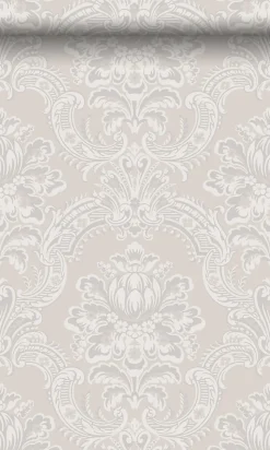 Origin Wallcoverings papier peint ornement gris - 53 cm x 10.05 m - 346524