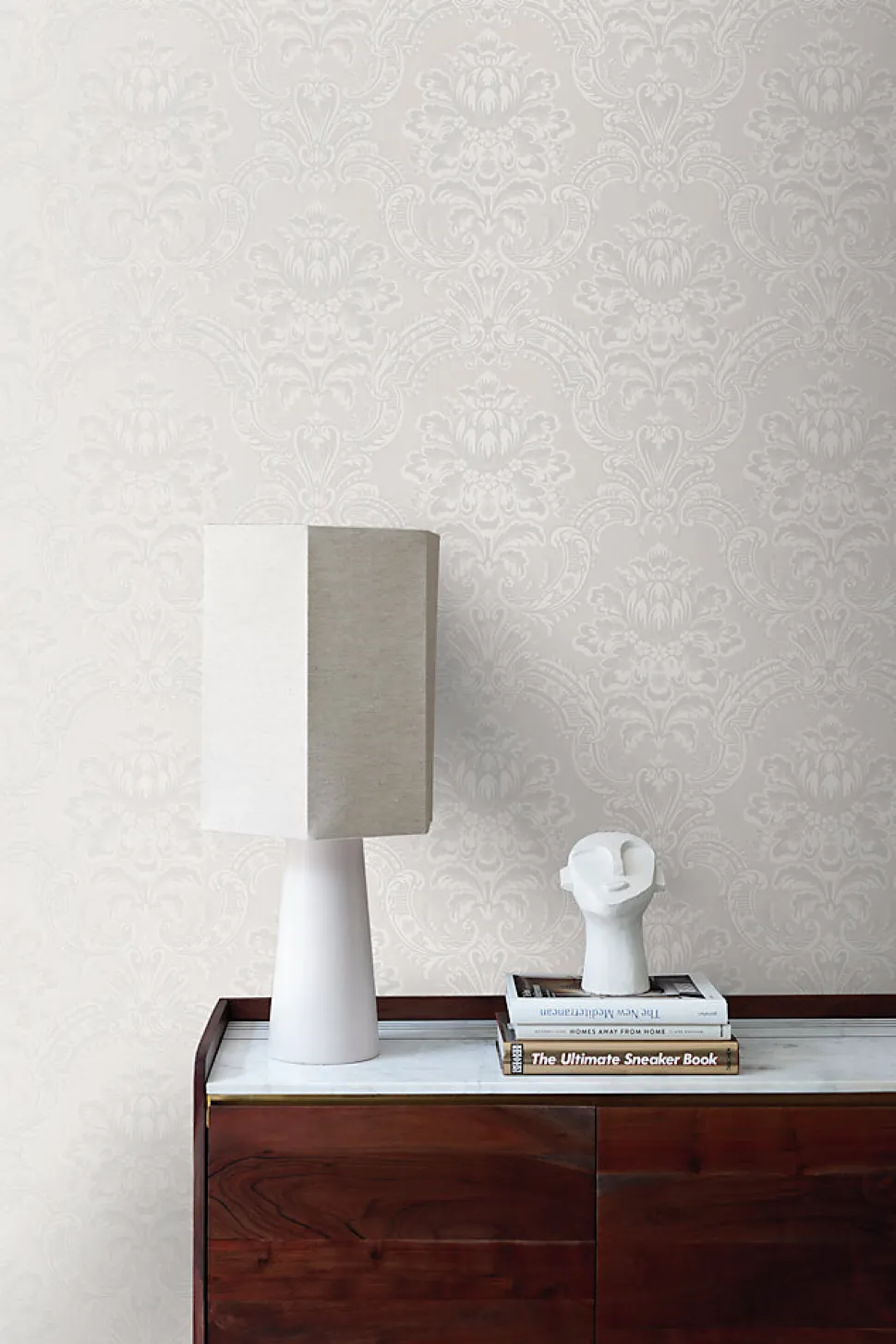 Origin Wallcoverings papier peint ornement gris - 53 cm x 10.05 m - 346524