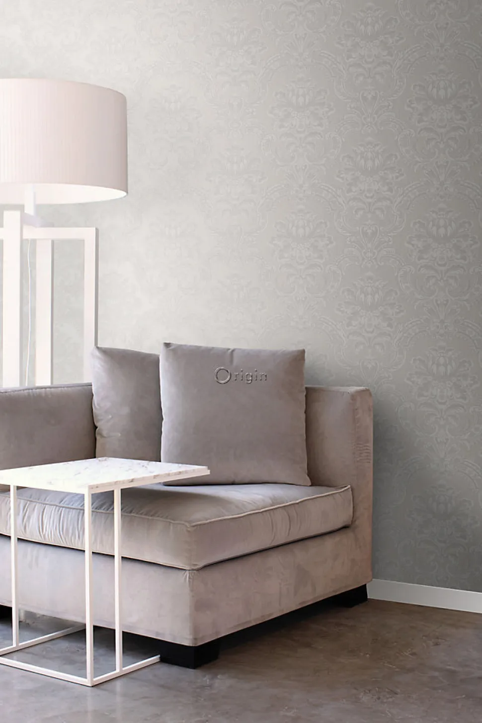Origin Wallcoverings papier peint ornement gris - 53 cm x 10.05 m - 346524