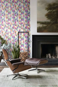 Origin Wallcoverings papier peint intissé XXL dessin graphique multicolore - 50 x 900 cm - 357206