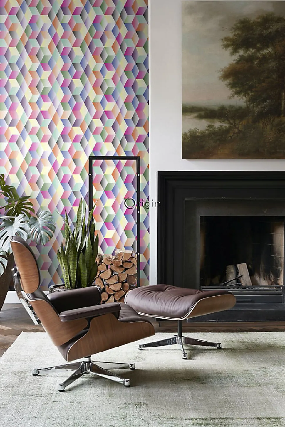 Origin Wallcoverings papier peint intissé XXL dessin graphique multicolore - 50 x 900 cm - 357206