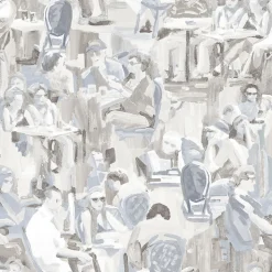 Origin Wallcoverings papier peint motif figurativ gris argileux - 53 cm x 10.05 m - 347421