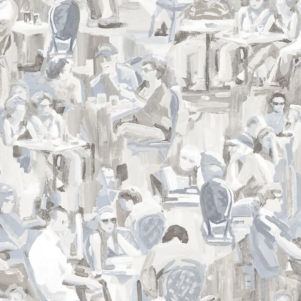 Origin Wallcoverings papier peint motif figurativ gris argileux - 53 cm x 10.05 m - 347421