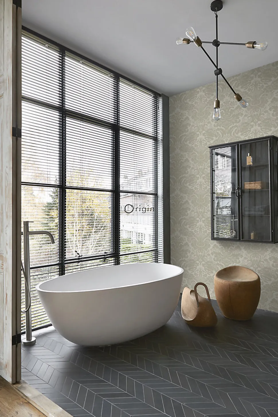 Origin Wallcoverings papier peint ornement marron clair - 53 cm x 10.05 m - 347034