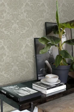 Origin Wallcoverings papier peint ornement marron clair - 53 cm x 10.05 m - 347034