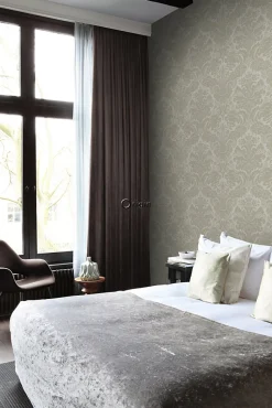 Origin Wallcoverings papier peint ornement marron clair - 53 cm x 10.05 m - 347034