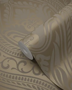 Origin Wallcoverings papier peint ornement bronze brillant - 53 cm x 10.05 m - 346630