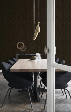 Origin Wallcoverings papier peint ornement noir - 53 cm x 10.05 m - 345417