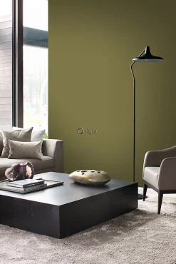 Origin Wallcoverings papier peint uni jaune ocre - 53 cm x 10.05 m - 346905