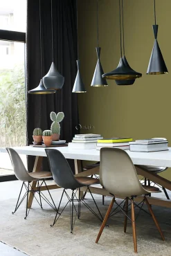 Origin Wallcoverings papier peint uni jaune ocre - 53 cm x 10.05 m - 346905