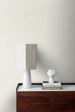 Origin Wallcoverings papier peint motif graphique 3D blanc - 50 x 900 cm - 347977