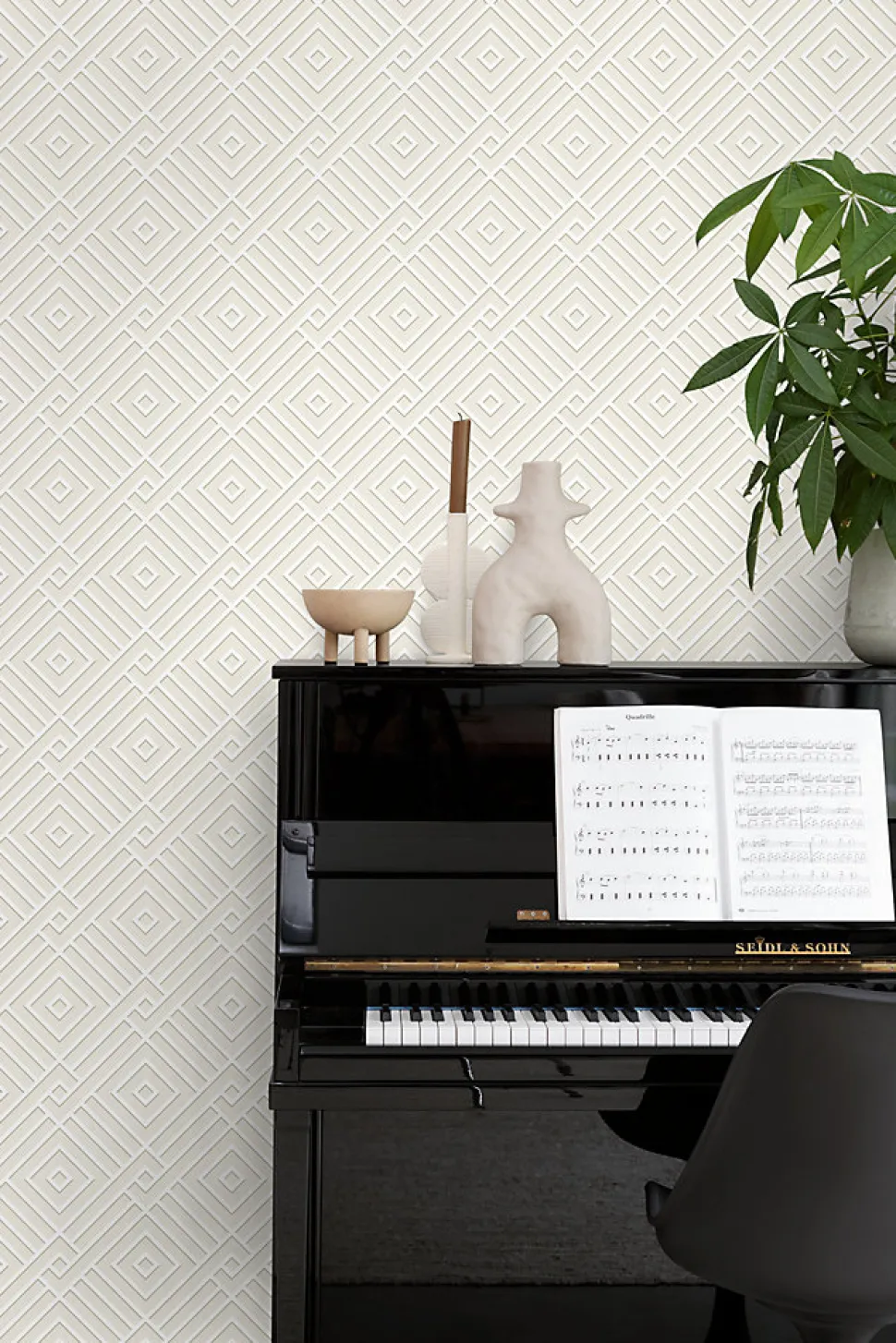 Origin Wallcoverings papier peint motif graphique 3D blanc - 50 x 900 cm - 347977