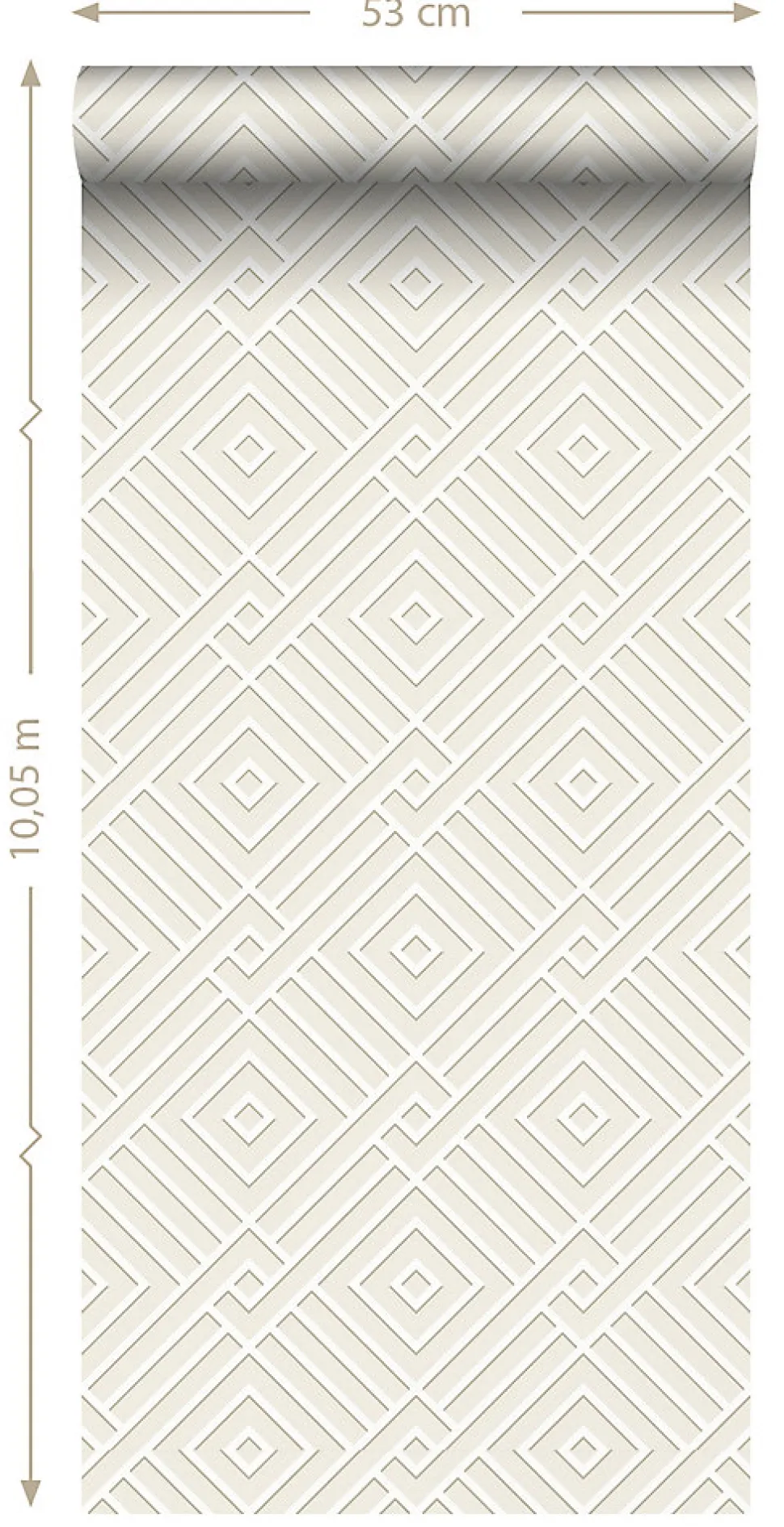 Origin Wallcoverings papier peint motif graphique 3D blanc - 50 x 900 cm - 347977