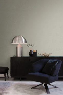 Origin Wallcoverings papier peint ornement taupe et bronze brillant - 53 cm x 10.05 m - 345429