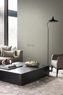 Origin Wallcoverings papier peint ornement taupe et bronze brillant - 53 cm x 10.05 m - 345429