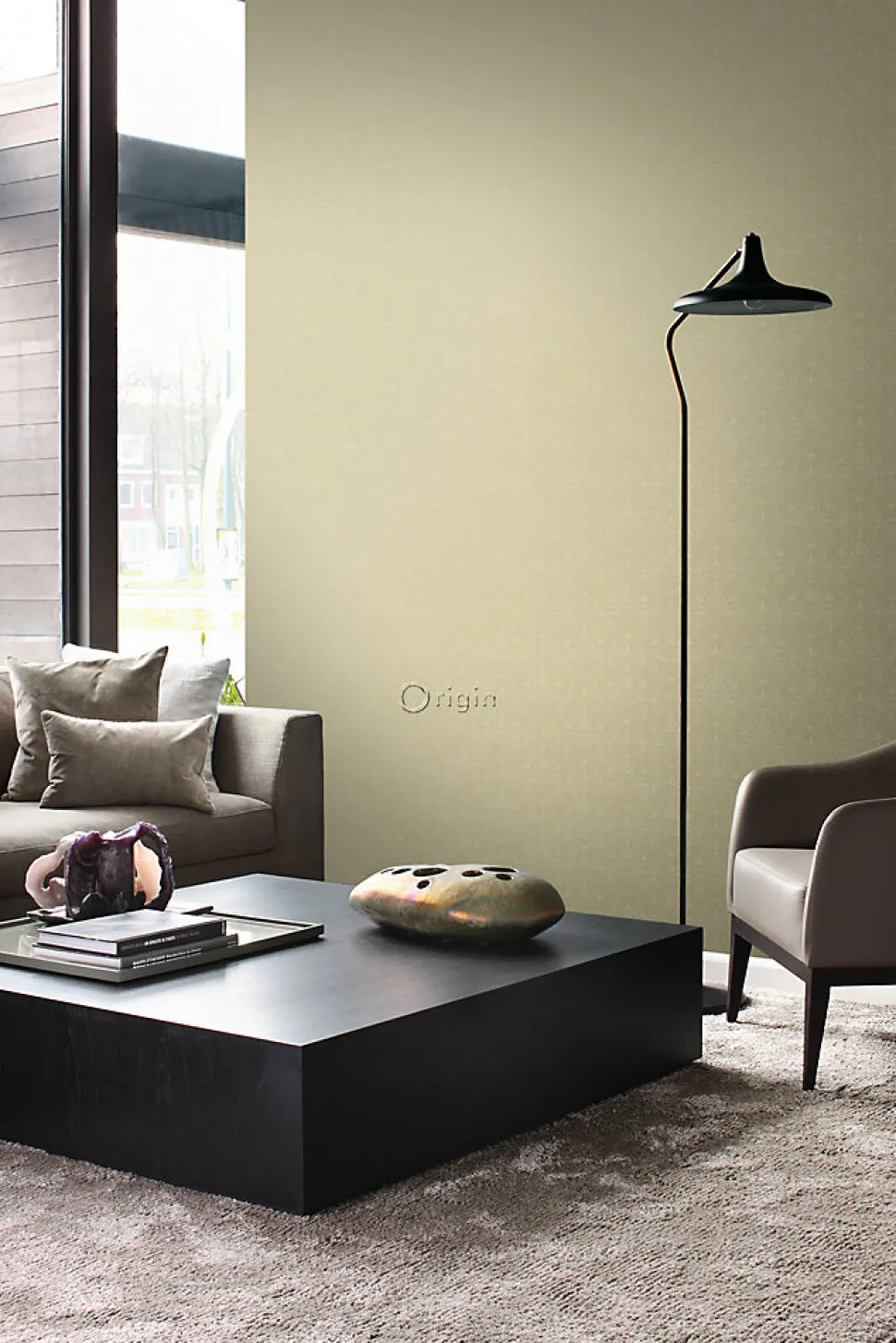 Origin Wallcoverings papier peint ornement or brillant - 53 cm x 10.05 m - 346532
