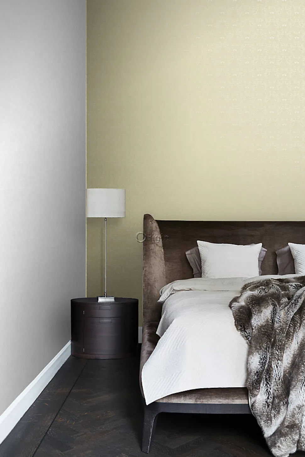 Origin Wallcoverings papier peint ornement or brillant - 53 cm x 10.05 m - 346532