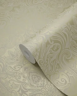 Origin Wallcoverings papier peint ornement or brillant - 53 cm x 10.05 m - 346532
