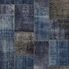 Origin Wallcoverings papier peint motif kilim taupe et bleu - 53 cm x 10.05 m - 347466