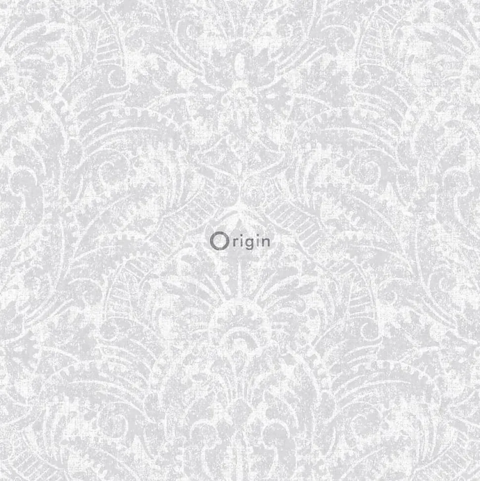 Origin Wallcoverings papier peint ornement gris clair - 53 cm x 10.05 m - 347305