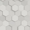 Origin Wallcoverings papier peint hexagone 3d gris clair - 53 cm x 10.05 m - 347850