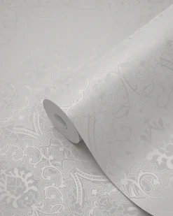 Origin Wallcoverings papier peint ornement blanc - 53 cm x 10.05 m - 346240