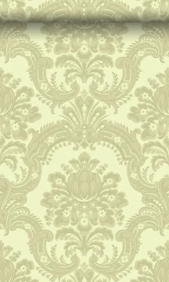 Origin Wallcoverings papier peint ornement vert clair - 53 cm x 10.05 m - 346525