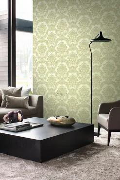 Origin Wallcoverings papier peint ornement vert clair - 53 cm x 10.05 m - 346525