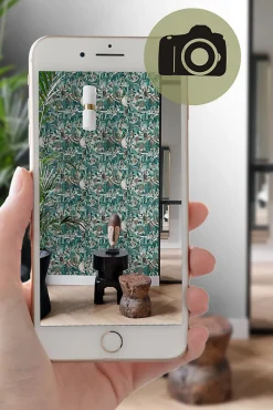 Origin Wallcoverings papier peint motif figurativ vert émeraude - 53 cm x 10.05 m - 347422