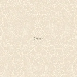 Origin Wallcoverings papier peint ornement beige crème - 53 cm x 10.05 m - 345433