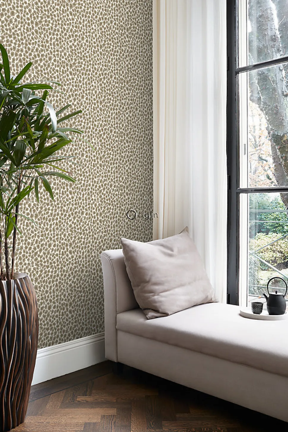 Origin Wallcoverings papier peint peau de léopard beige - 53 cm x 10.05 m - 347427