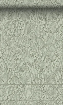 Origin Wallcoverings papier peint motif de carrellages avec imitation peau de serpent gris pâle - 53 cm x 10.05 m - 347784