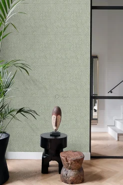 Origin Wallcoverings papier peint motif de carrellages avec imitation peau de serpent gris pâle - 53 cm x 10.05 m - 347784