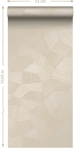 Origin Wallcoverings papier peint graphique 3D blanc cassé - 53 cm x 10.05 m - 347986