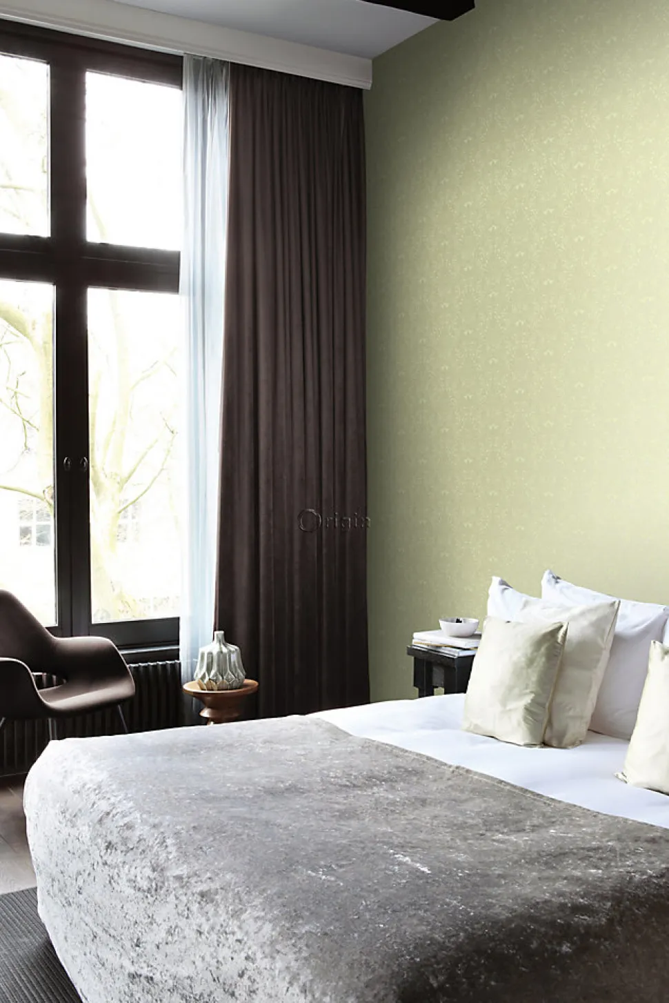 Origin Wallcoverings papier peint ornement vert - 53 cm x 10.05 m - 346531