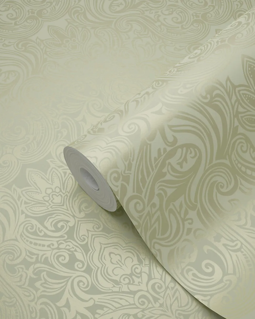 Origin Wallcoverings papier peint ornement vert - 53 cm x 10.05 m - 346531