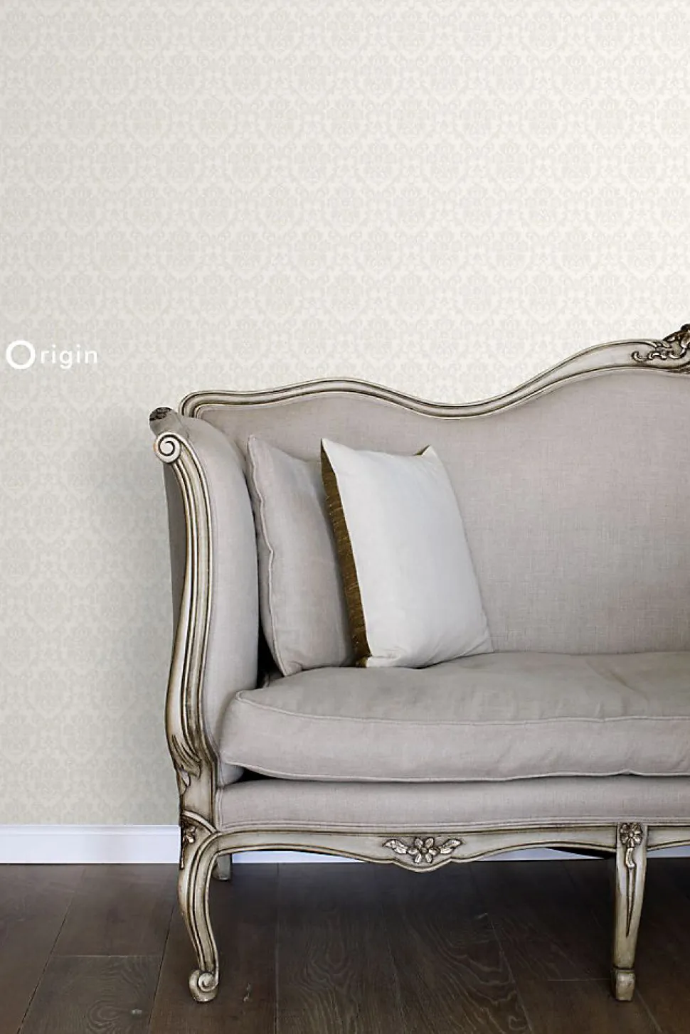 Origin Wallcoverings papier peint ornement blanc - 53 cm x 10.05 m - 346201