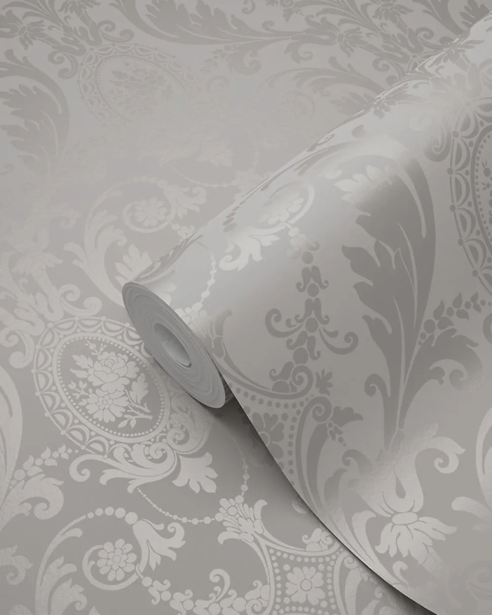Origin Wallcoverings papier peint ornement gris - 53 cm x 10.05 m - 346217