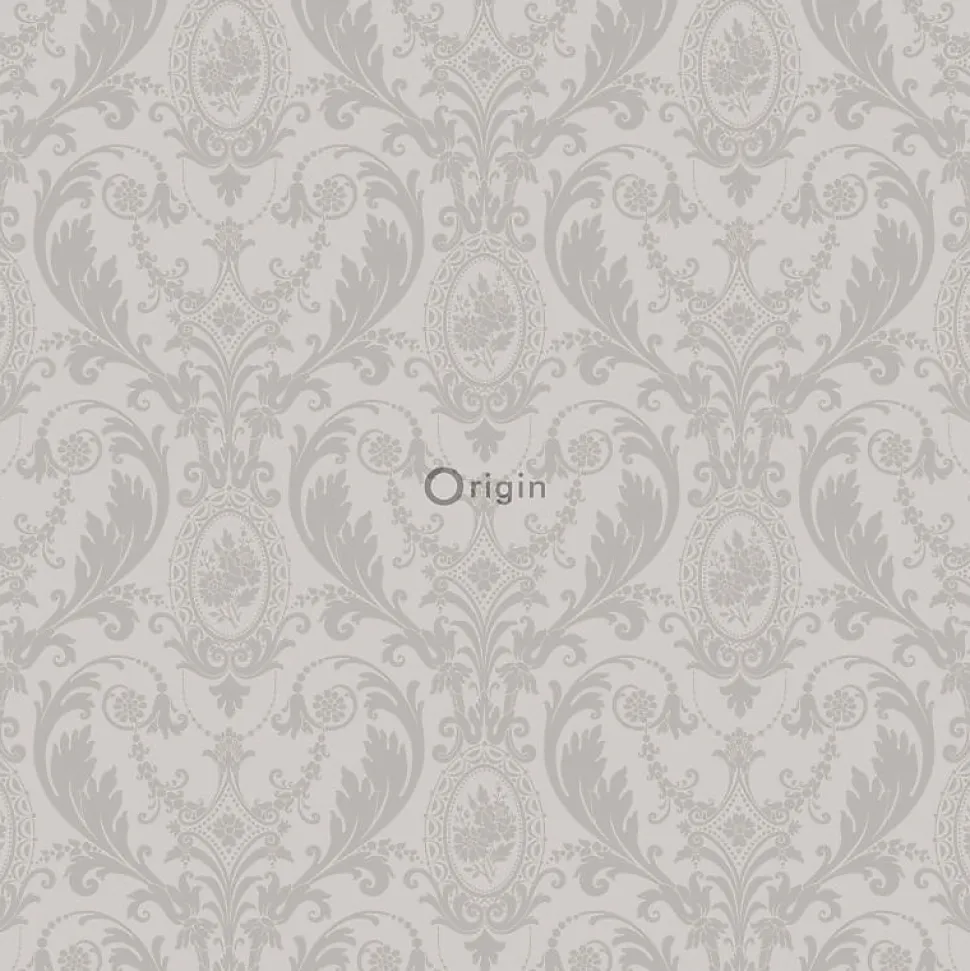 Origin Wallcoverings papier peint ornement gris - 53 cm x 10.05 m - 346217