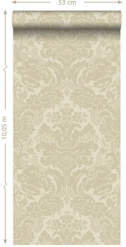 Origin Wallcoverings papier peint ornement beige chaud - 53 cm x 10.05 m - 347042