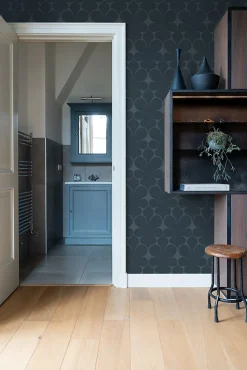 Origin Wallcoverings papier peint ornement bleu foncé - 50 x 900 cm - 347925