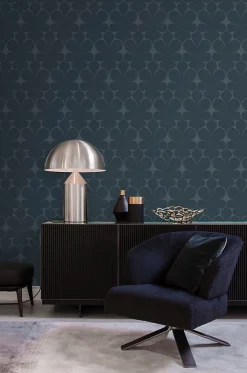 Origin Wallcoverings papier peint ornement bleu foncé - 50 x 900 cm - 347925