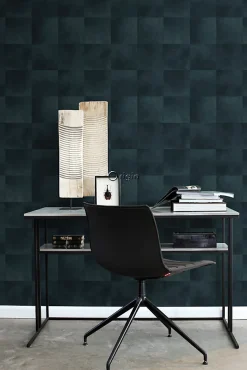 Origin Wallcoverings papier peint motif en peau d'animal encre bleu - 53 cm x 10.05 m - 347800