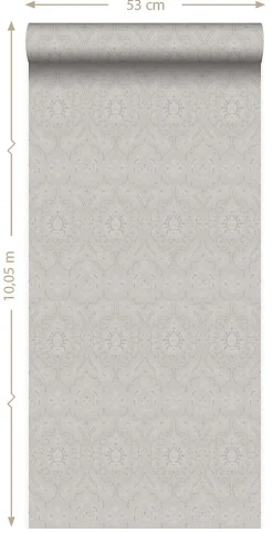 Origin Wallcoverings papier peint ornement taupe - 53 cm x 10.05 m - 346242